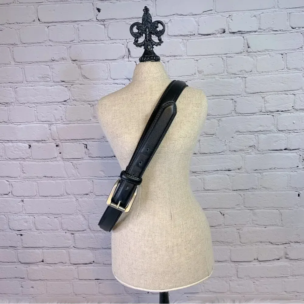 Los Robles Argentina Black Leather Belt Bin4